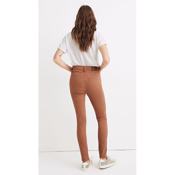 Madewell 10" High-Rise Skinny Jeans Garment-Dyed TENCEL Denim Edition Clay 32 - Picture 3 of 12
